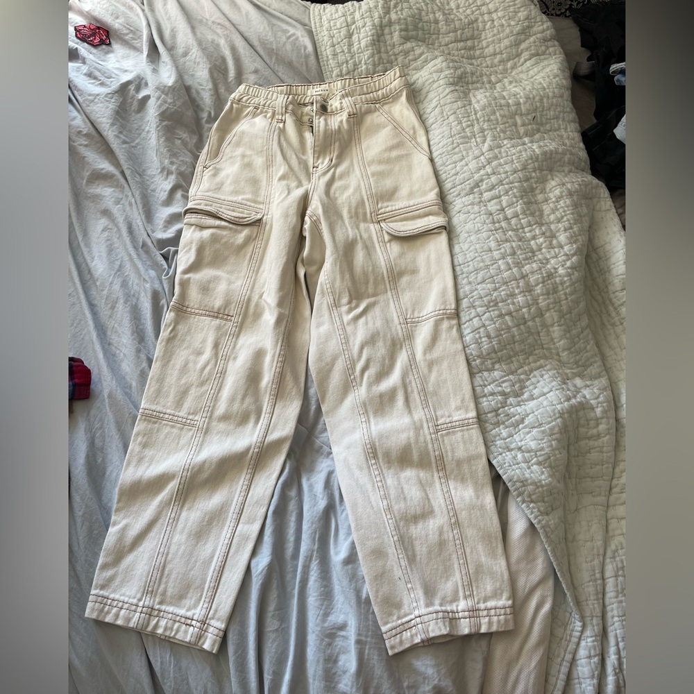 Cream cargo pants